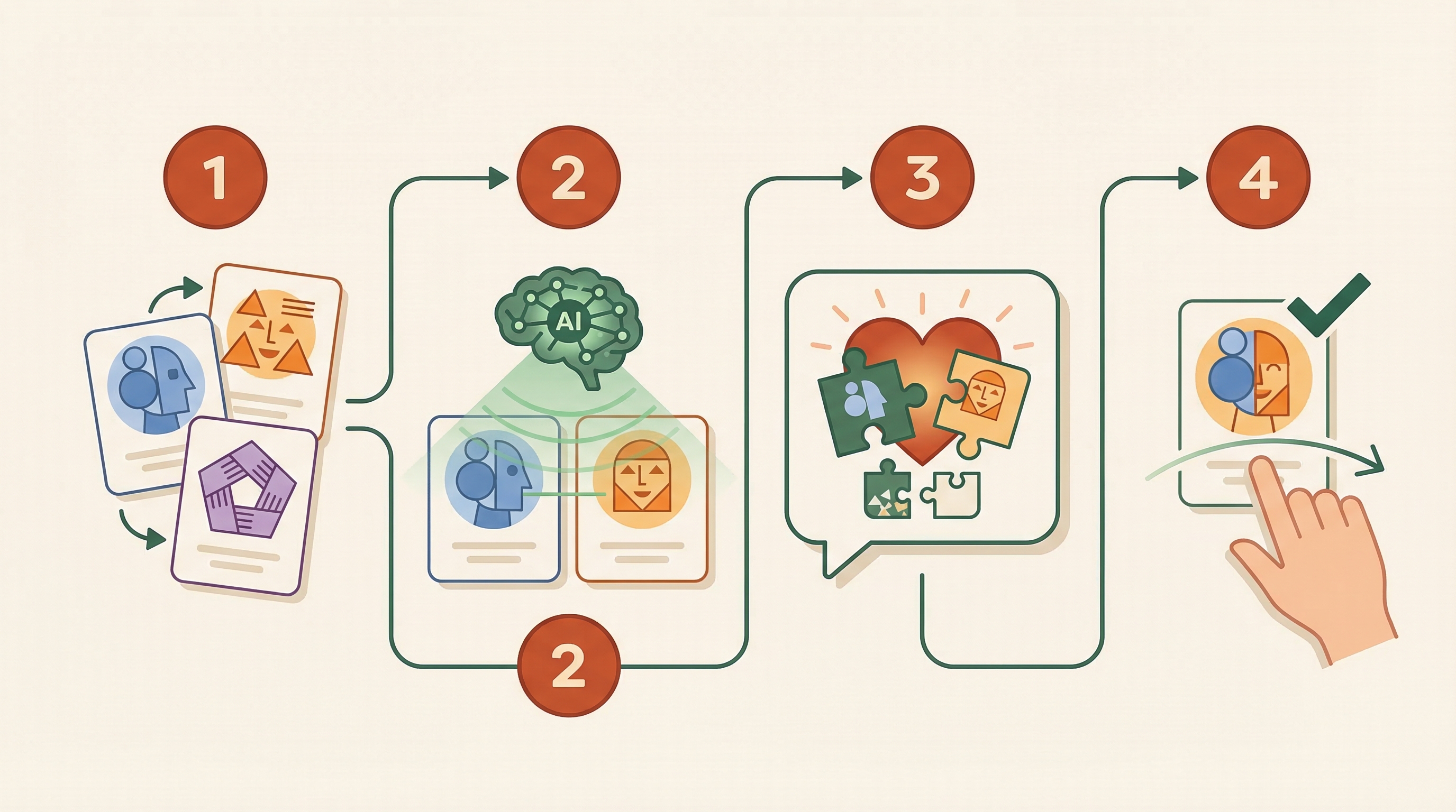 Jak działa dopasowanie AI w 4 krokach